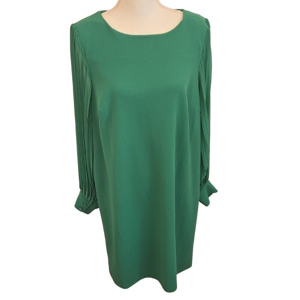 Shelby & Palmer Dress Emerald Green Long Sleeve Sheath‎ Formal Cocktail Size 14